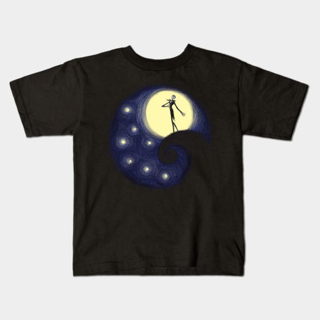 Starry Nightmare Kids T-Shirt by xMorfina